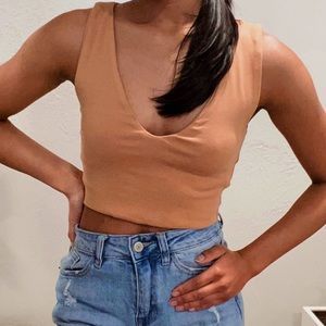 Kookai V Neck Crop Top